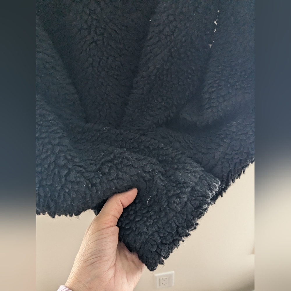 Lululemon 2020 Wool Whenever Crew Sherpa Fleece Sweater Black Size 12 - Picture 6 of 8